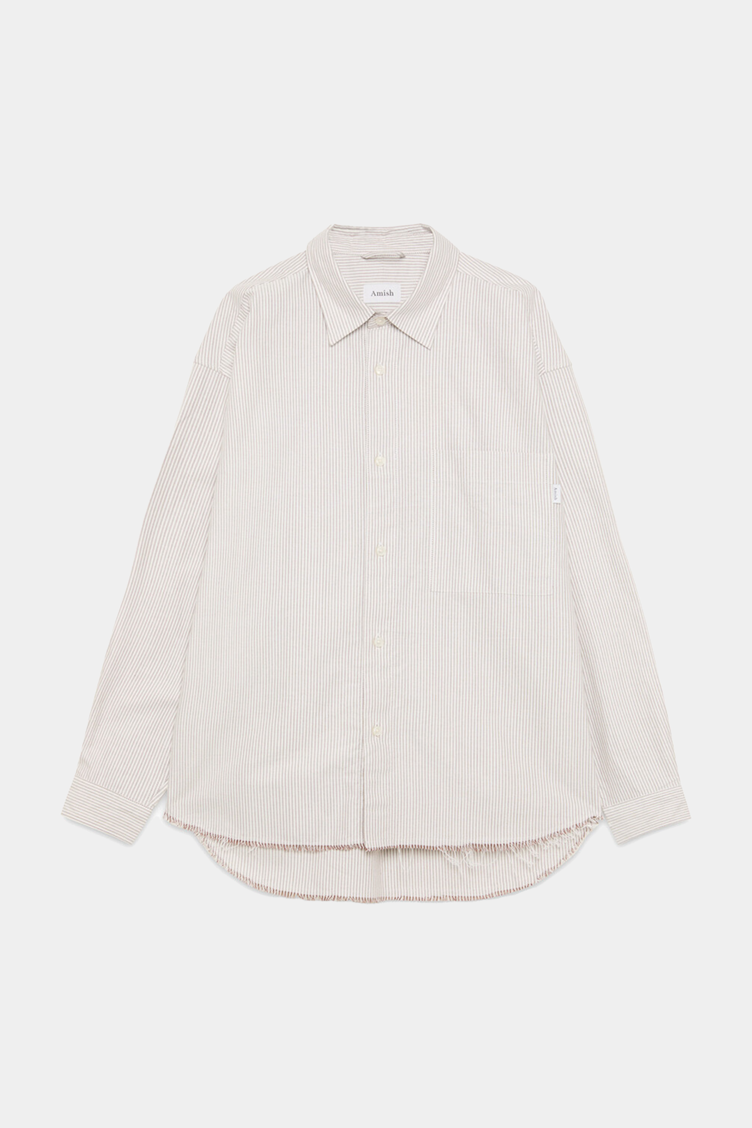 Camicia Dropped Raw Edge