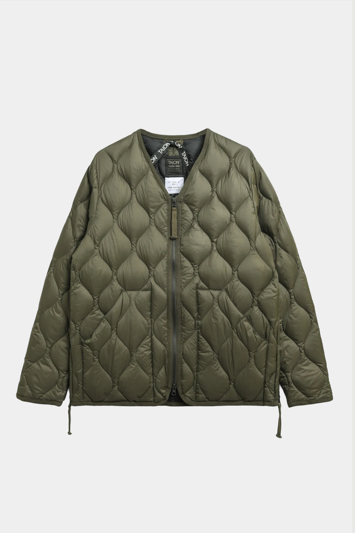Giubbotto Trapuntato V-Neck Zip Down Jkt