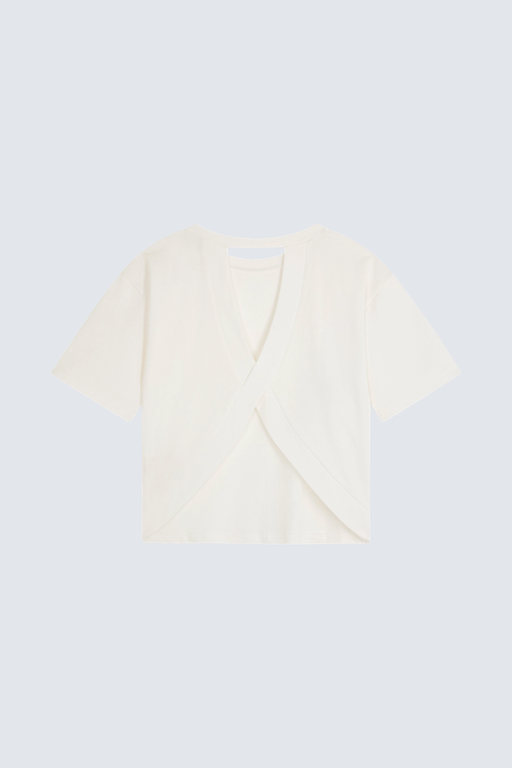 T-Shirt con Incrocio Marti