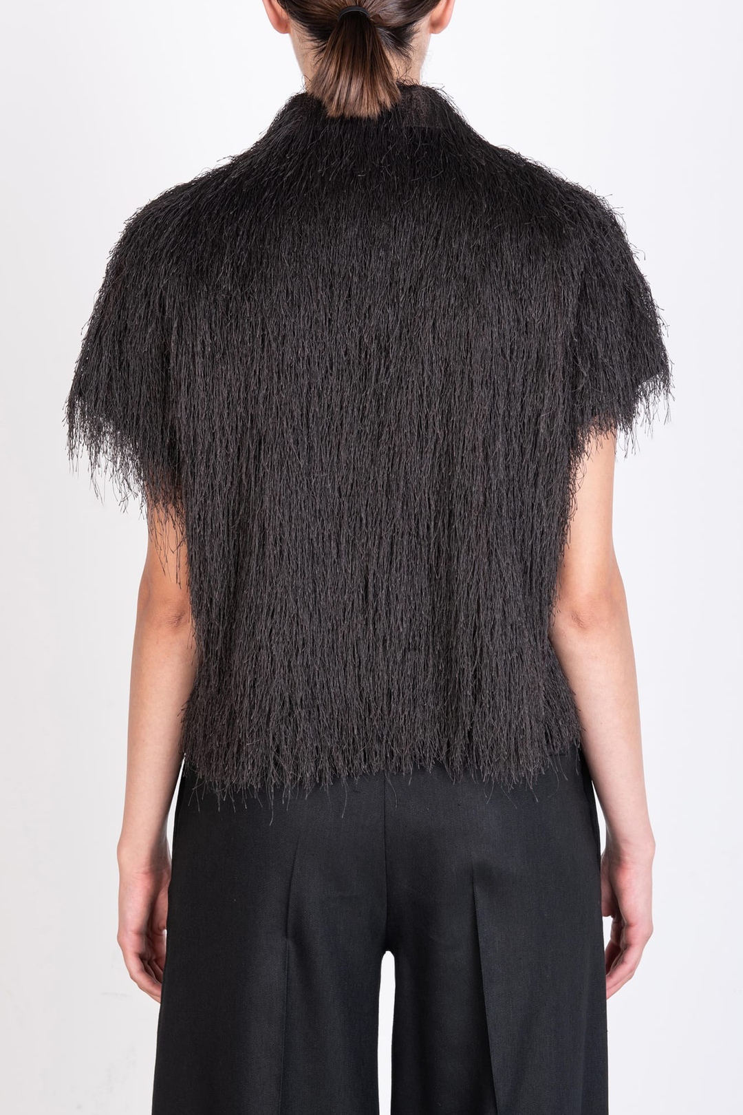 Giacca Crop con Frange