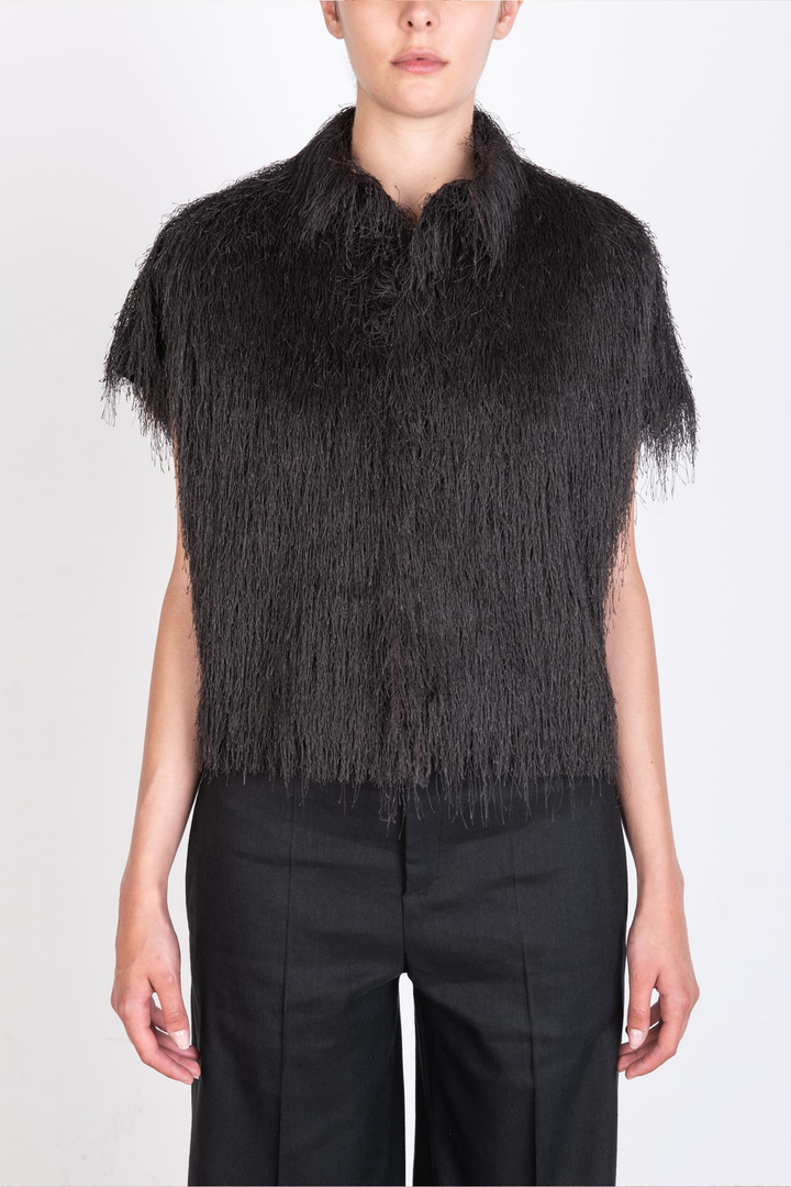 Giacca Crop con Frange