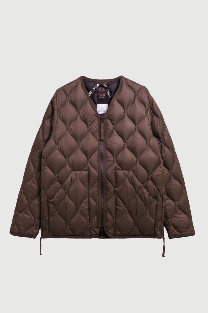 Giubbotto Trapuntato V-Neck Zip Down Jkt
