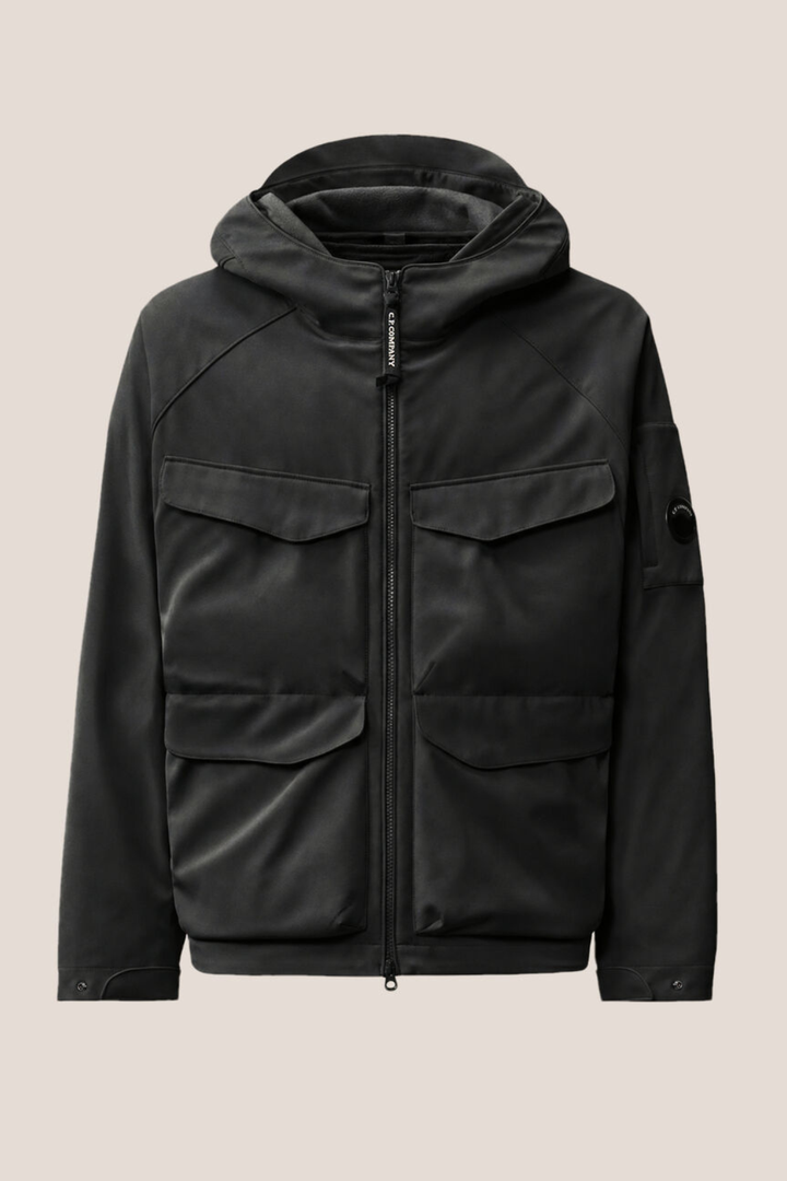 Giubbotto nero in CP Shell-R con liner interno