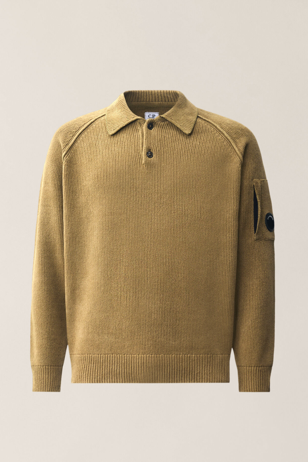 Maglia Polo in Ciniglia beige