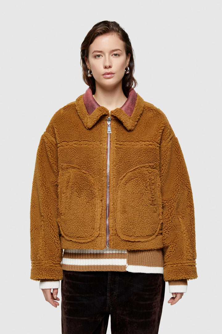 Giubbotto Eco Shearling Revers Corto