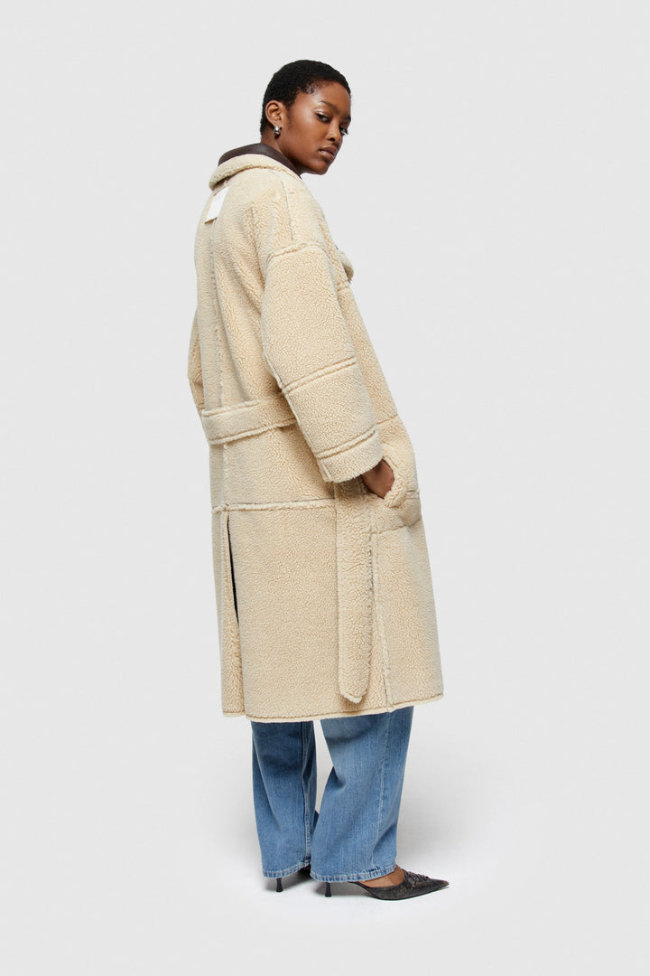 Giubbotto Eco Shearling Revers Lungo