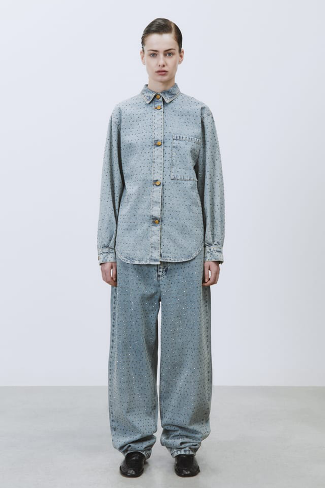 Jeans Boyfriend con Strass