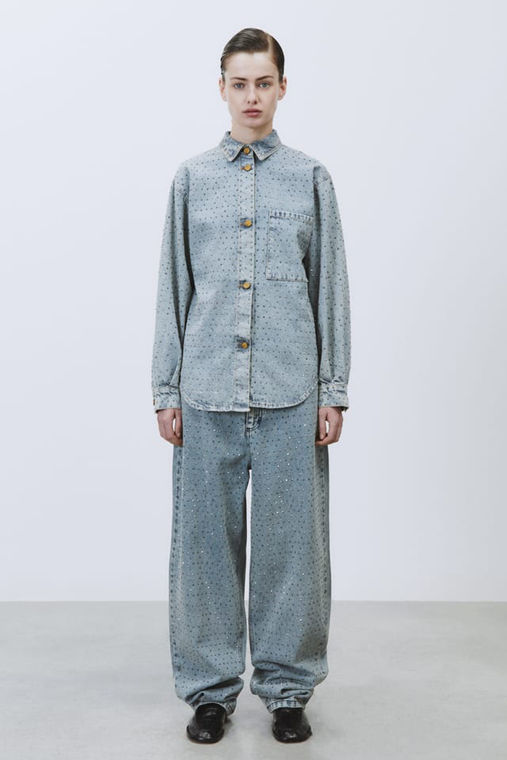 Jeans Boyfriend con Strass