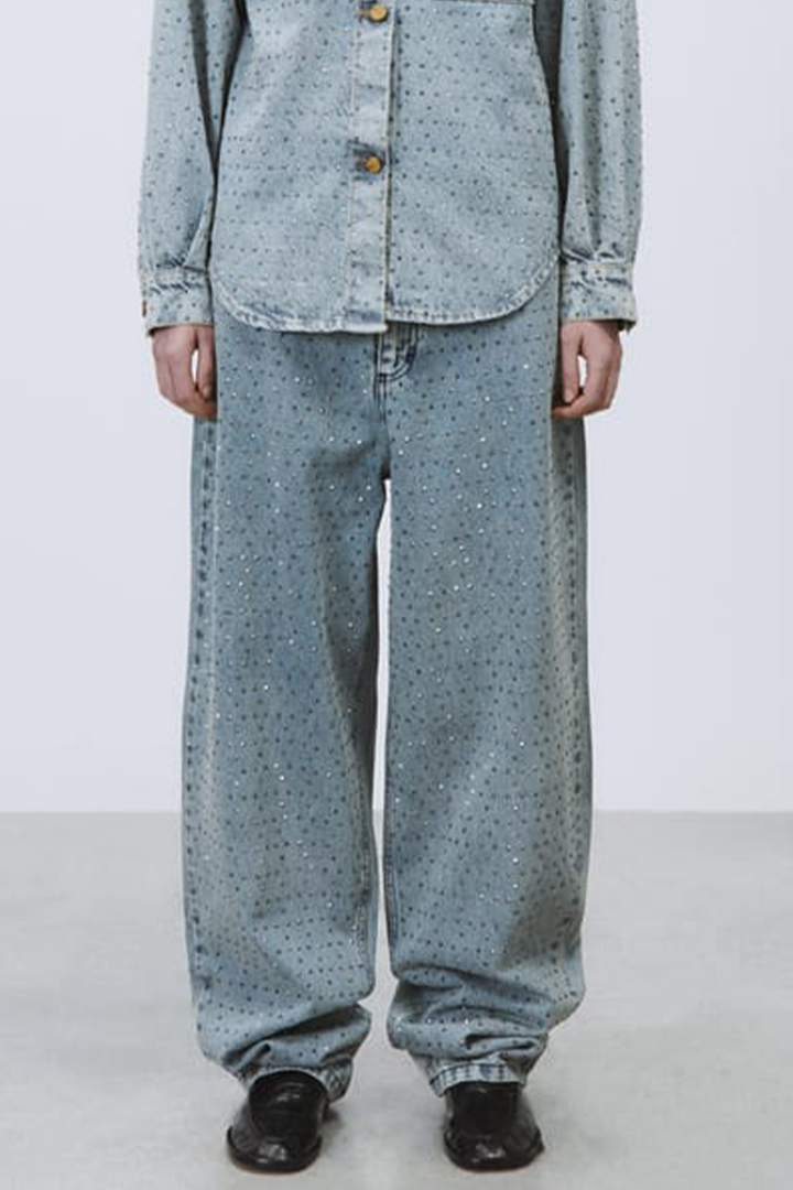 Jeans Boyfriend con Strass