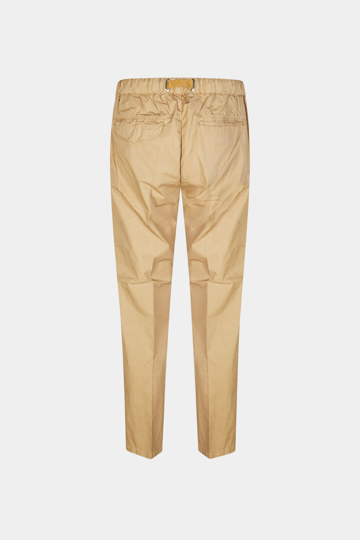 Pantaloni con Laccio in Popeline