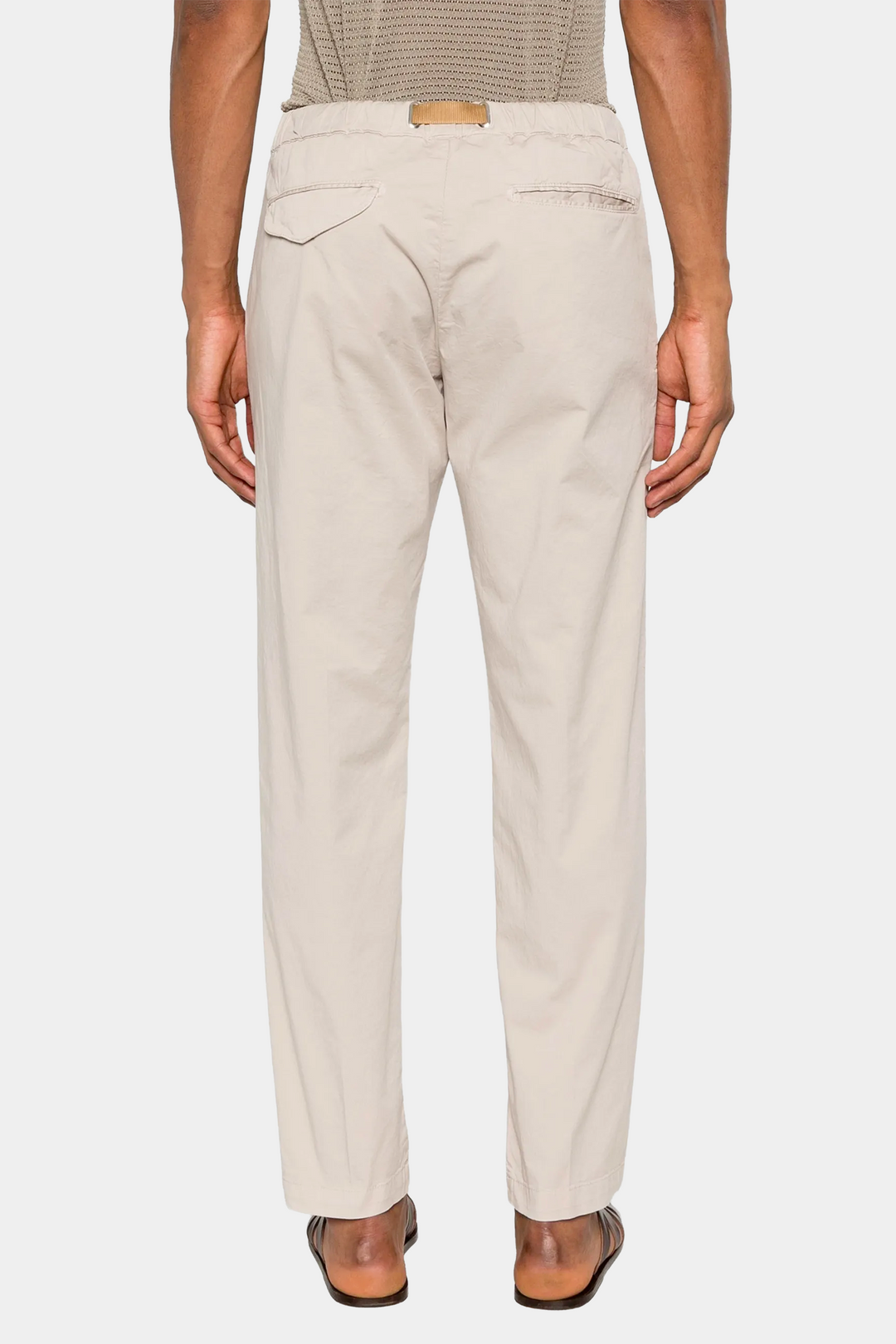 Pantaloni con Laccio in Gabardina