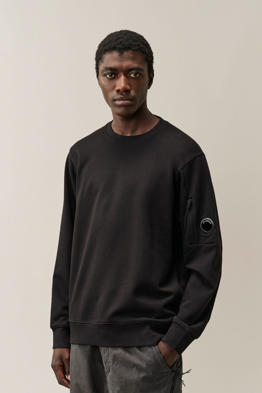Felpa in fleece di cotone nero