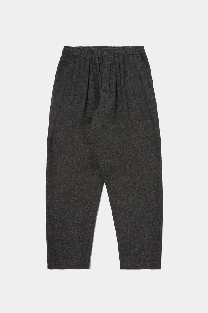 Pantaloni Track Pleated Wool