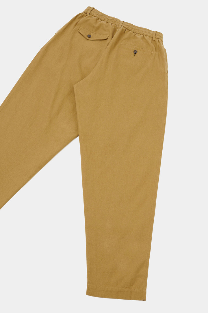 Pantaloni Track Pleated in Moleskin