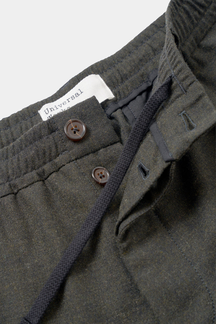 Pantaloni Track Pleated in Recycled Tweed