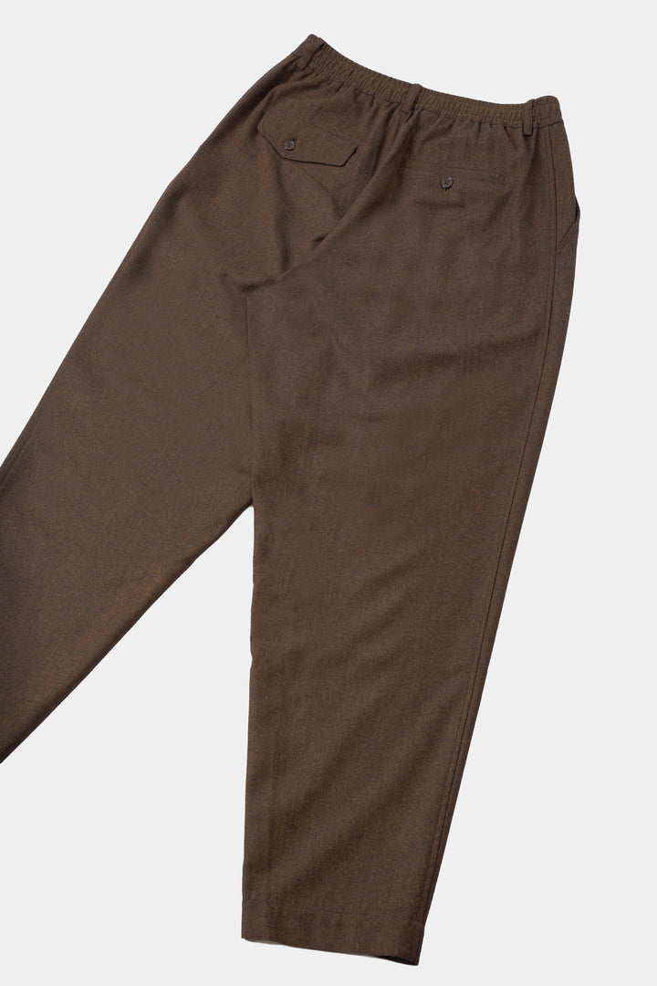 Pantaloni Track Pleated in Recycled Tweed