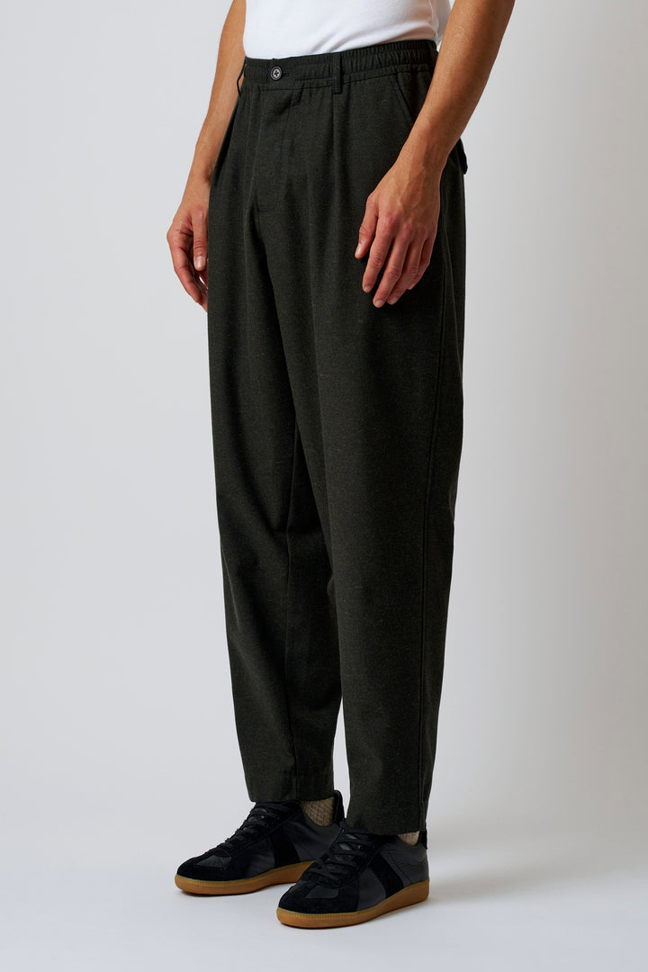 Pantaloni Track Pleated in Recycled Tweed