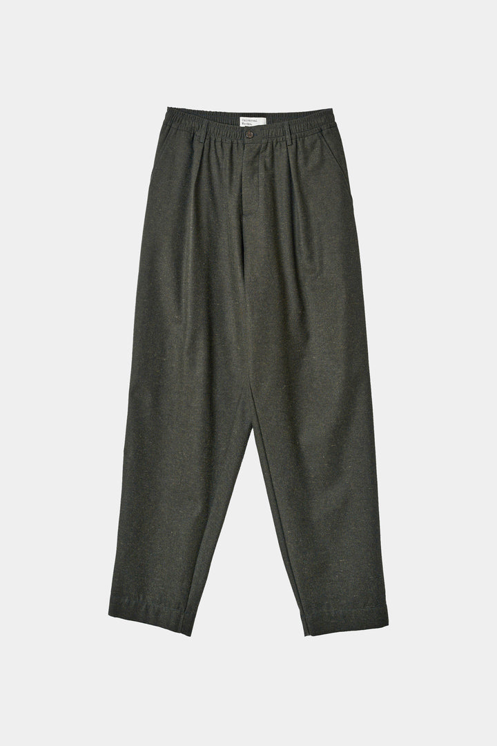 Pantaloni Track Pleated in Recycled Tweed