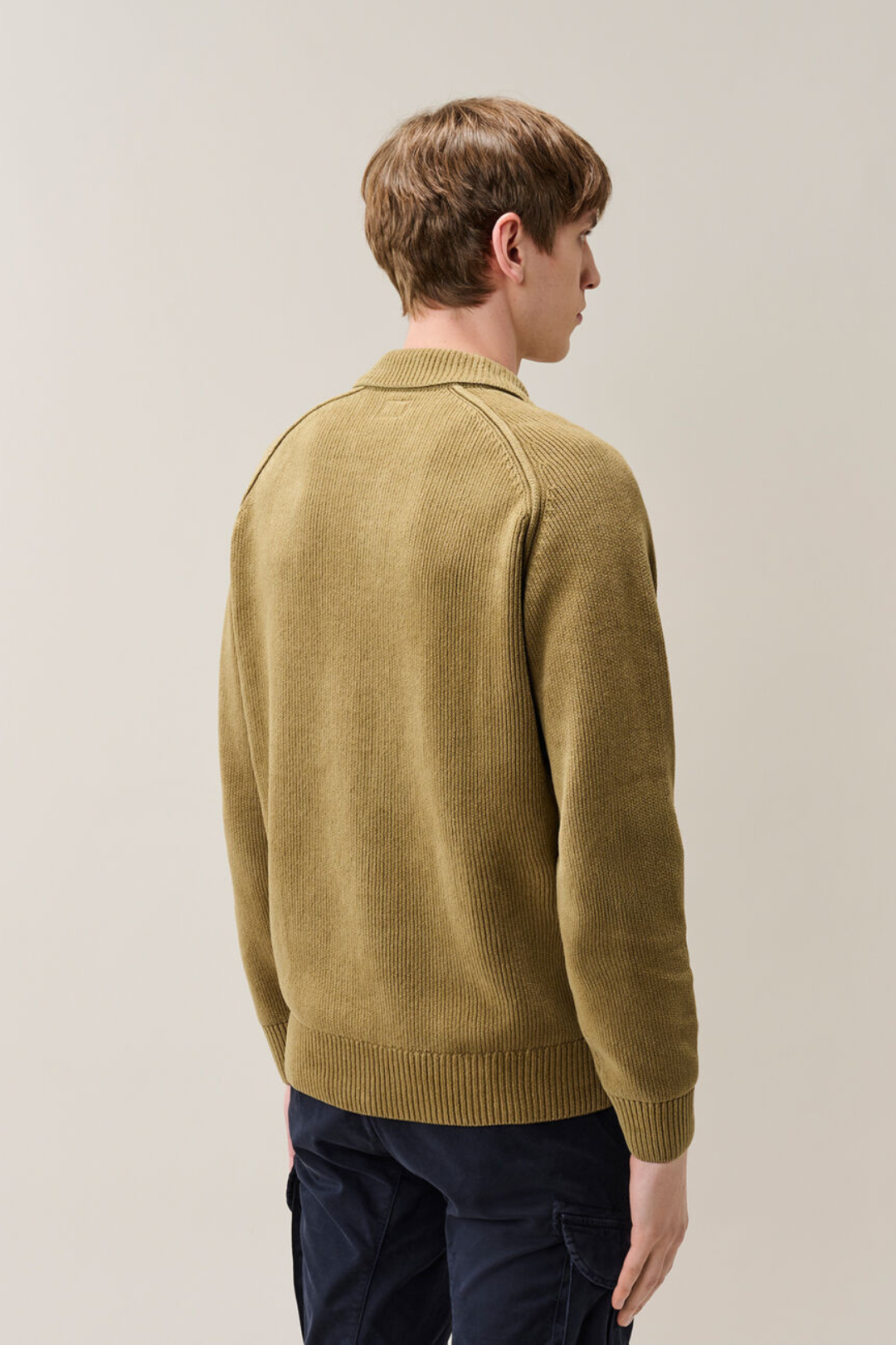 Maglia Polo in Ciniglia beige