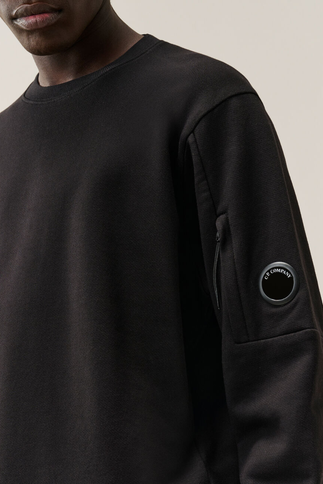 Felpa in fleece di cotone nero