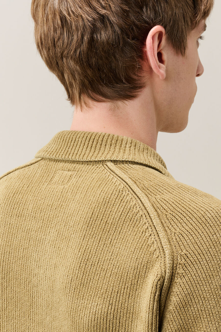 Maglia Polo in Ciniglia beige
