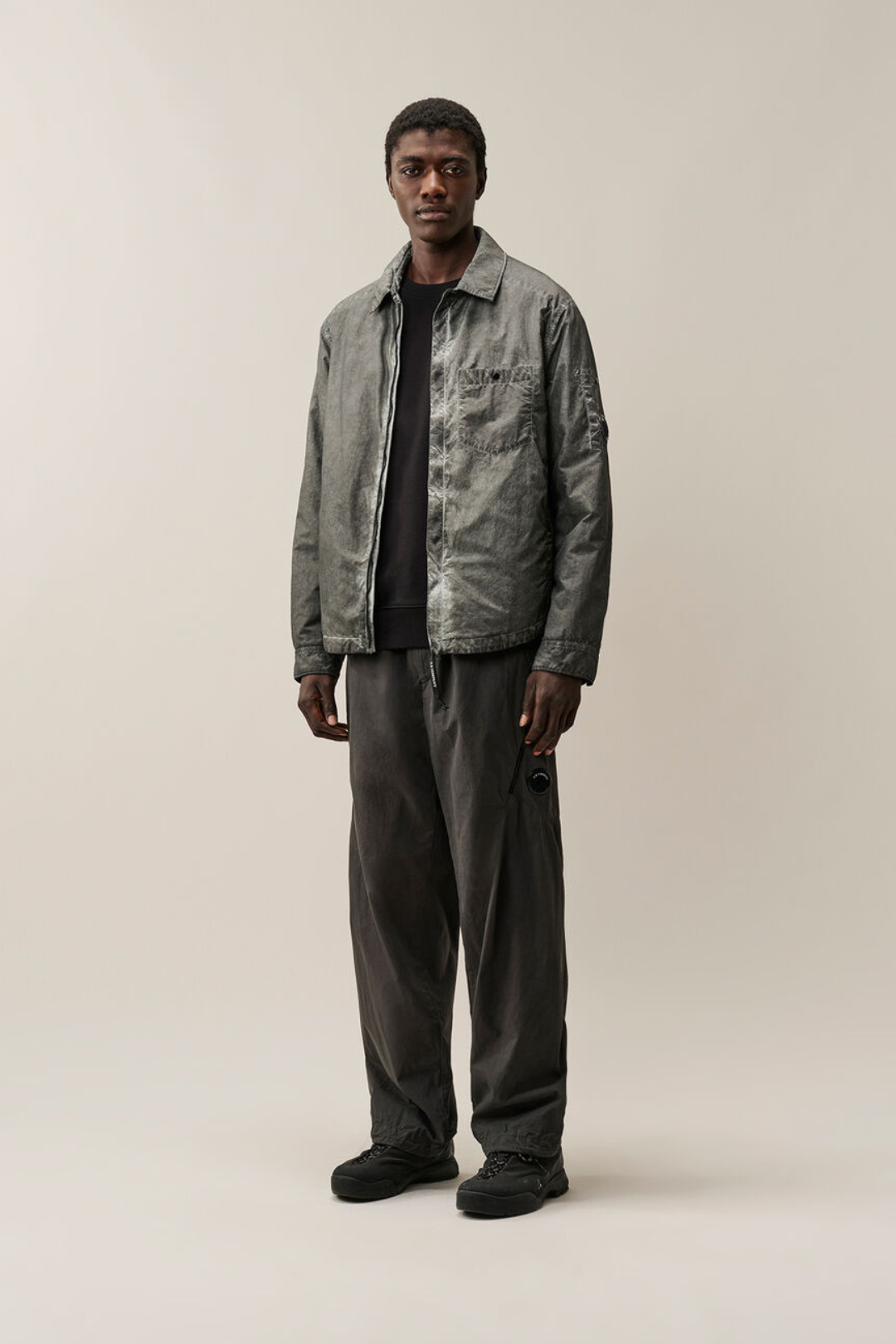 Felpa in fleece di cotone nero