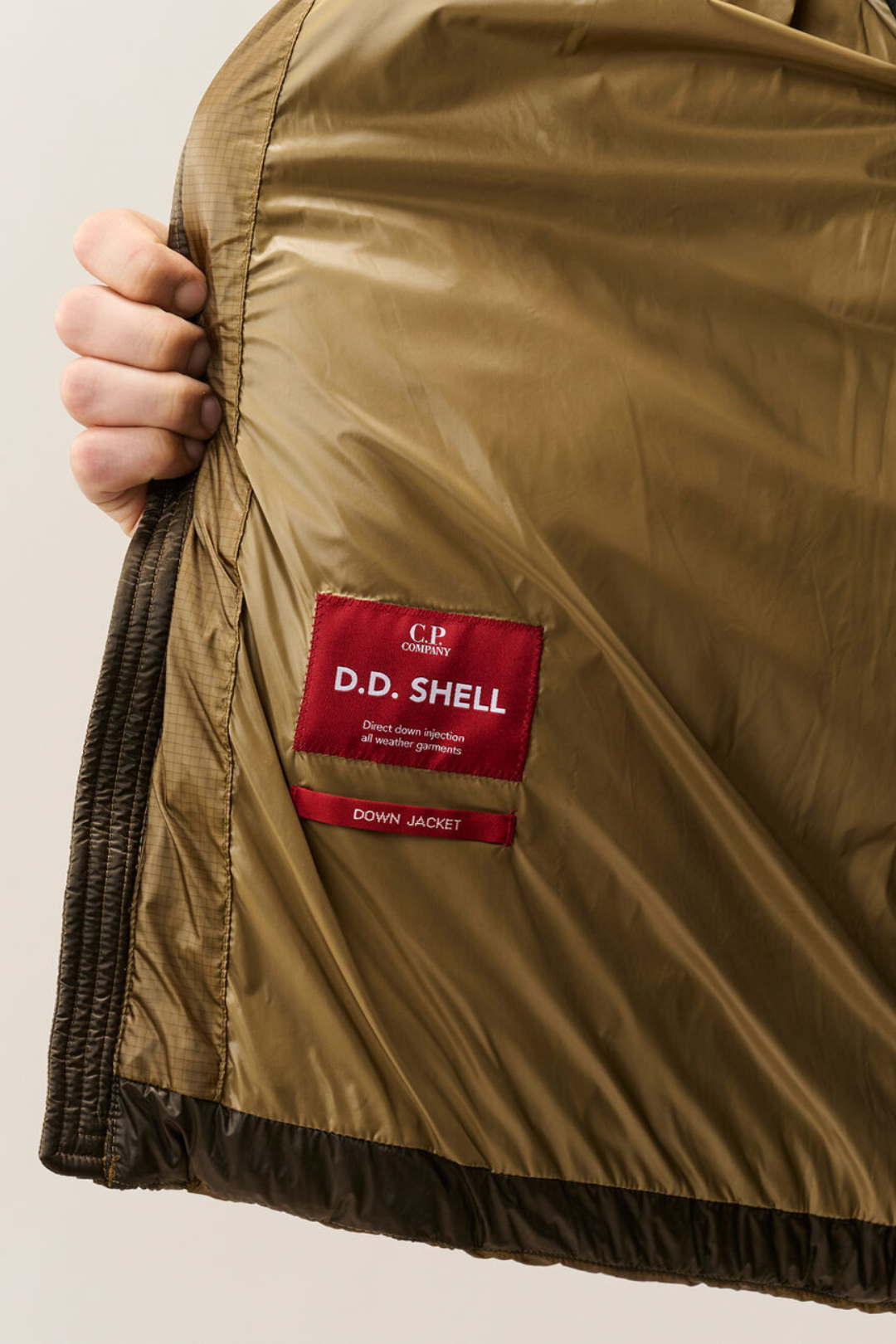 Piumino verde in DD Shell