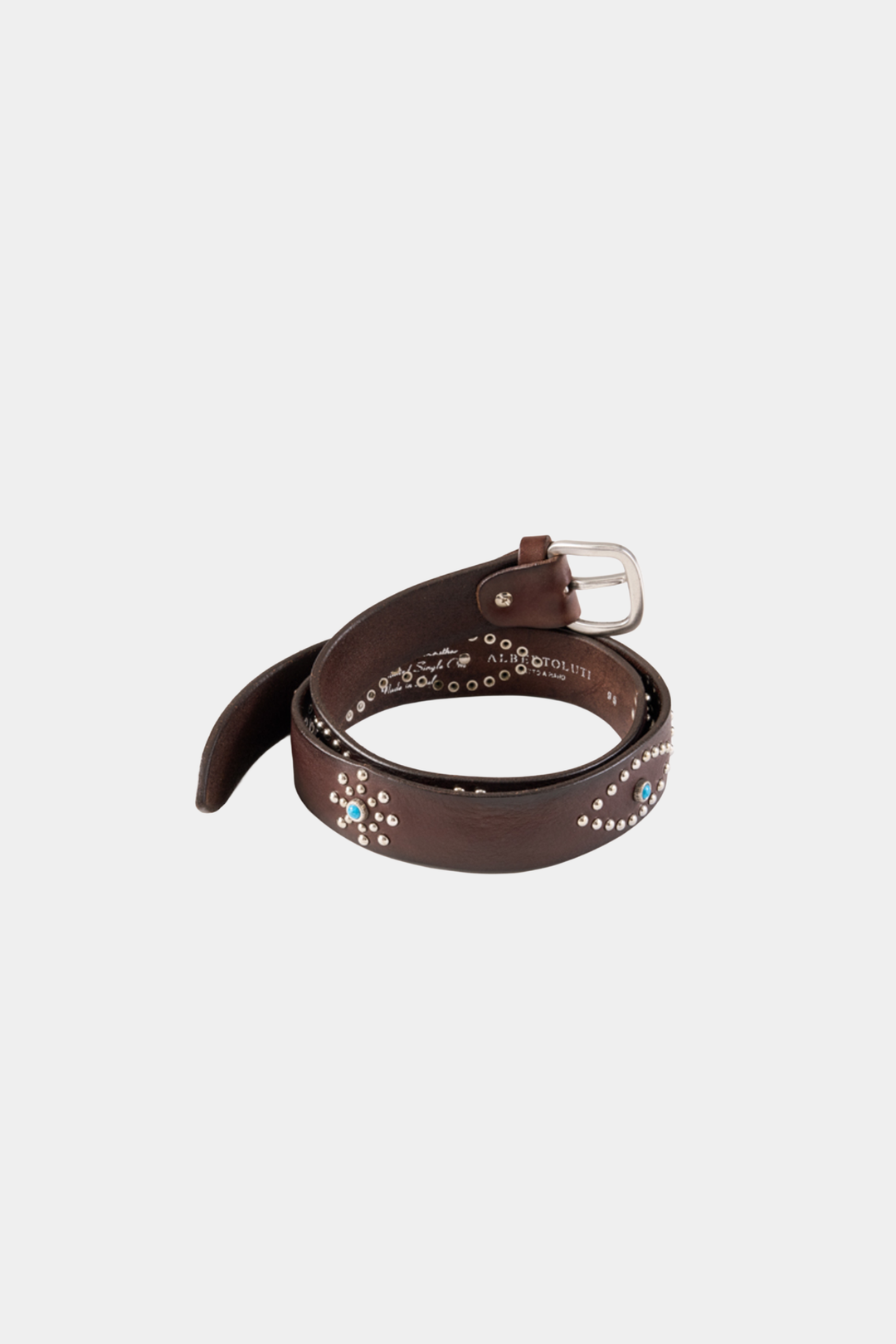 Cintura in Pelle con Borchie Turchesi