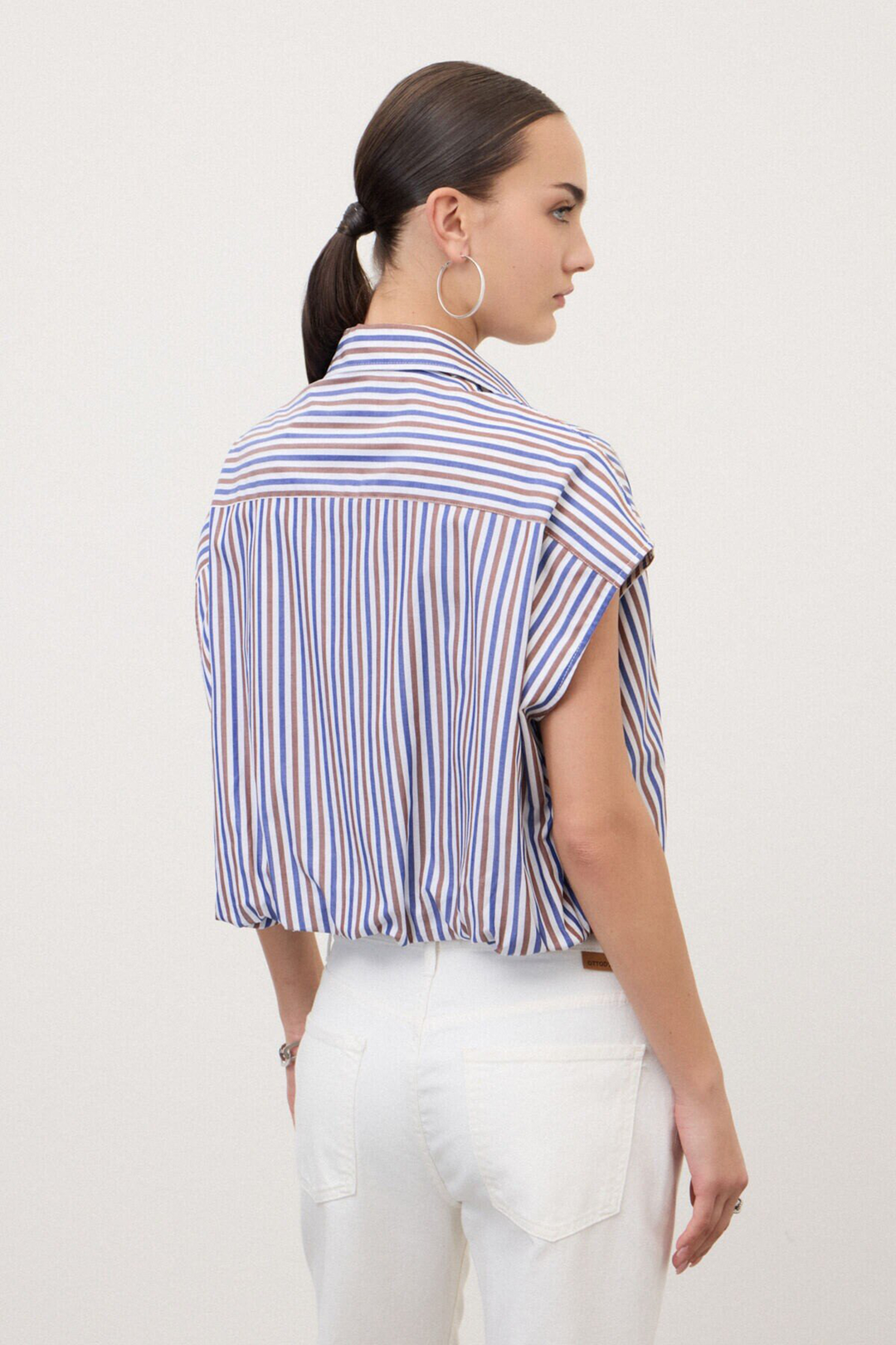 Camicia Smanicata Crop