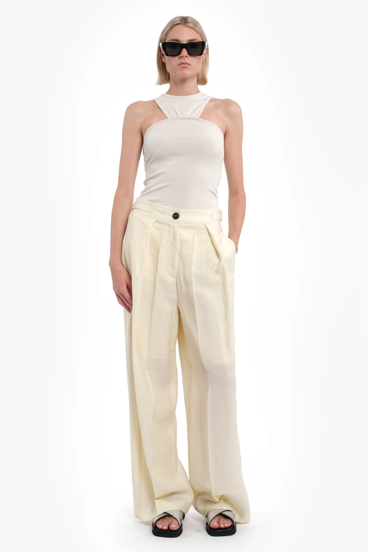 Pantaloni Ampi Caramello