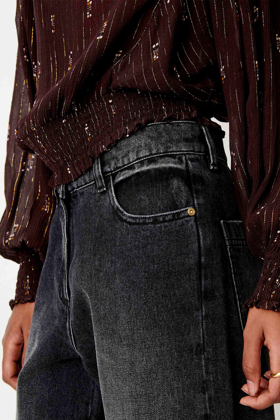 Blusa con Arricciature Duchess