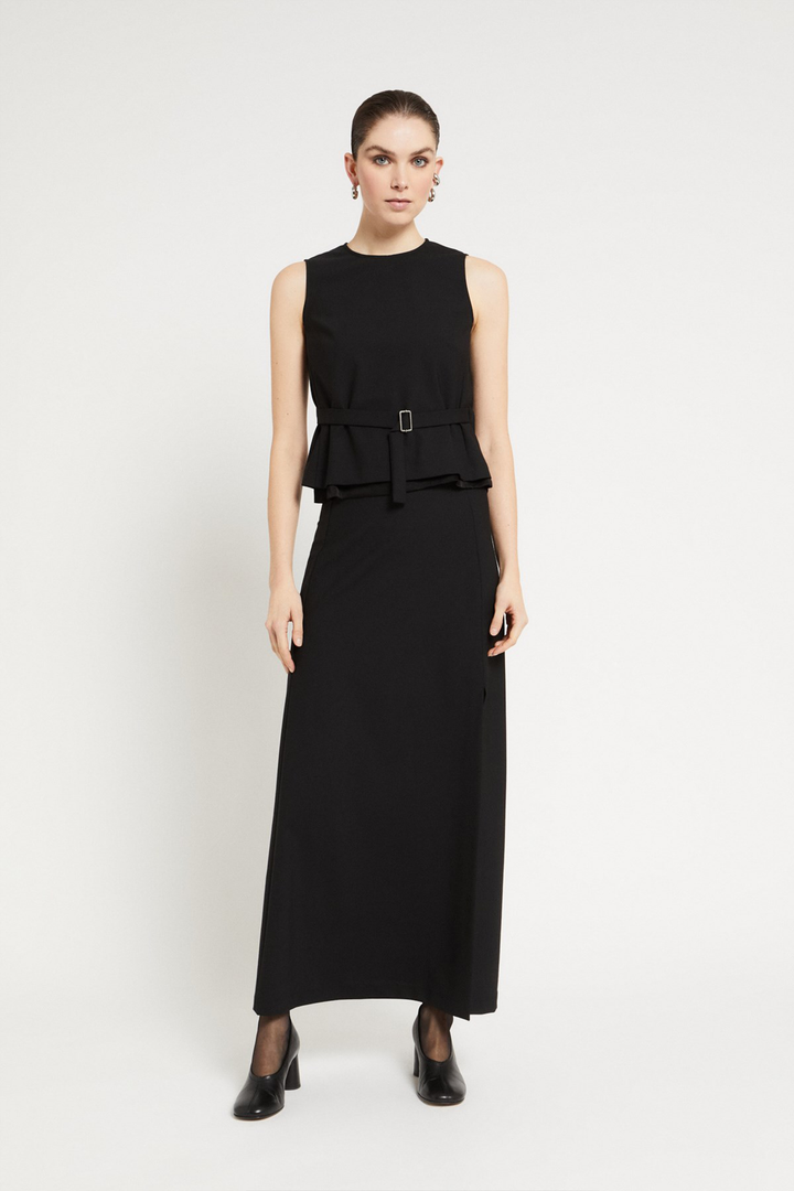Top Smanicato con Cinturino