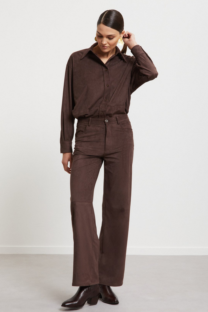 Pantaloni 5 Tasche in Suede