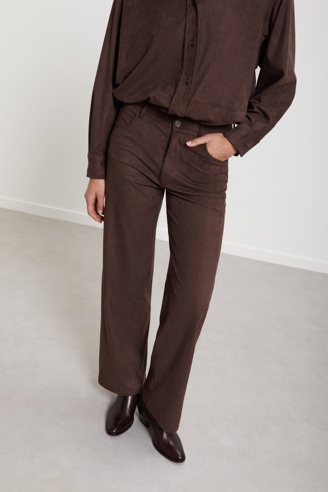 Pantaloni 5 Tasche in Suede