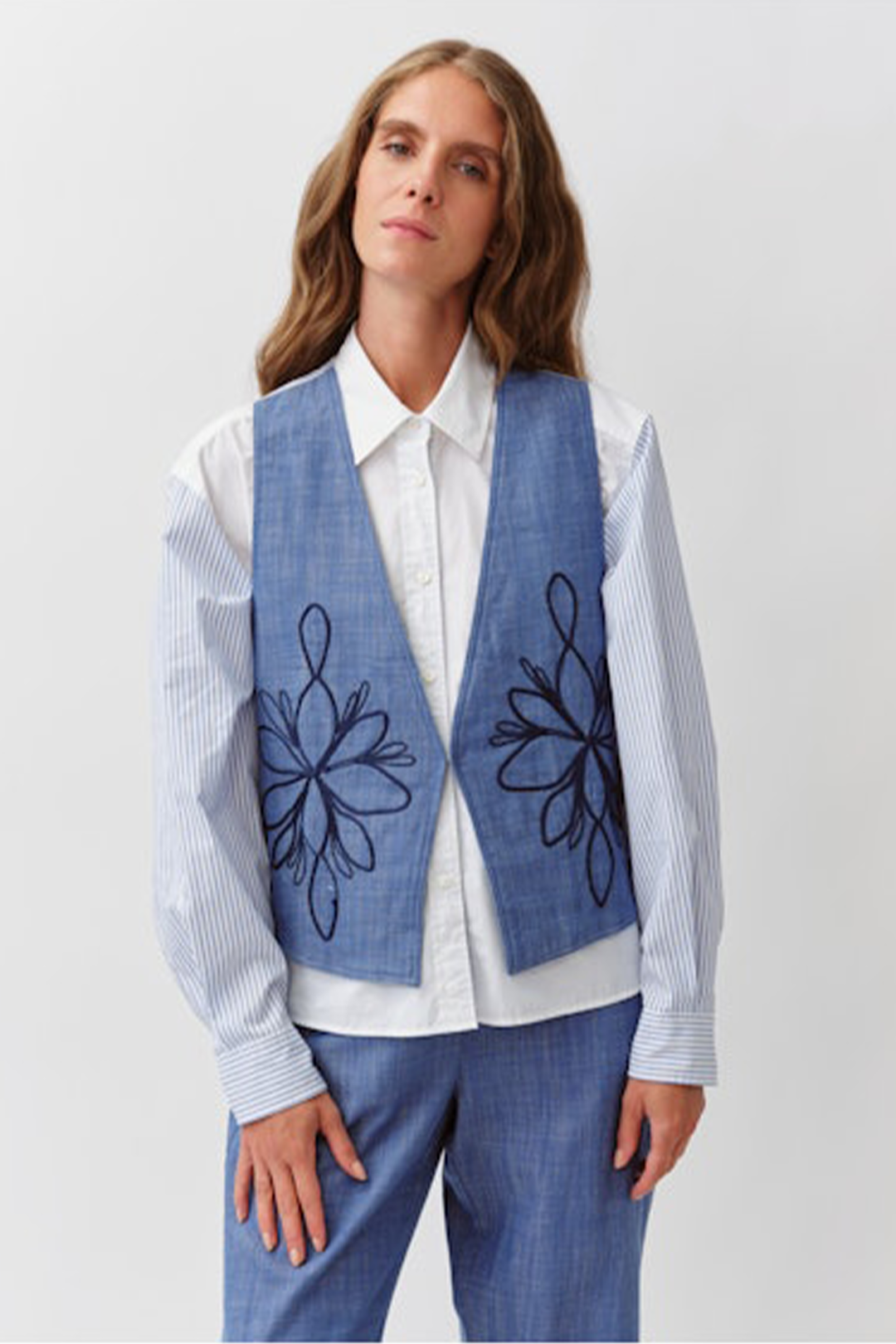 Gilet in Denim Gamao