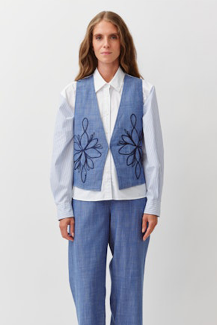 Gilet in Denim Gamao