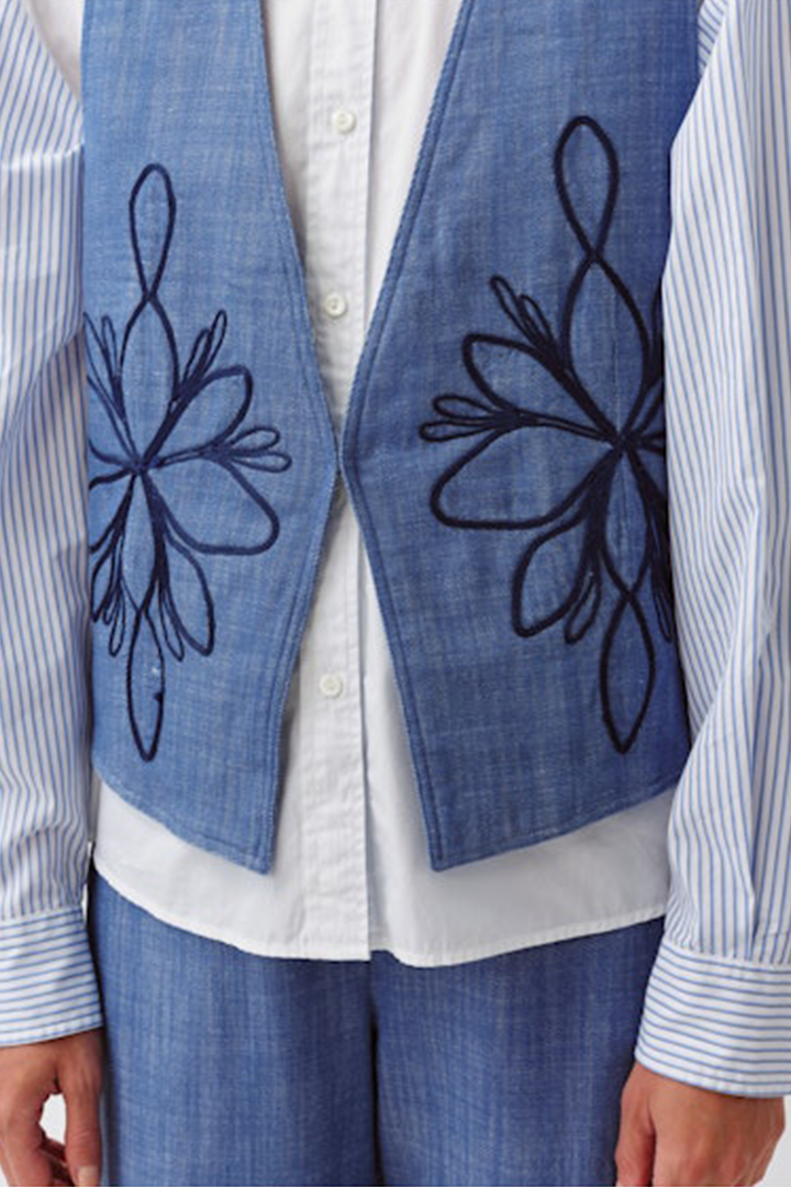 Gilet in Denim Gamao
