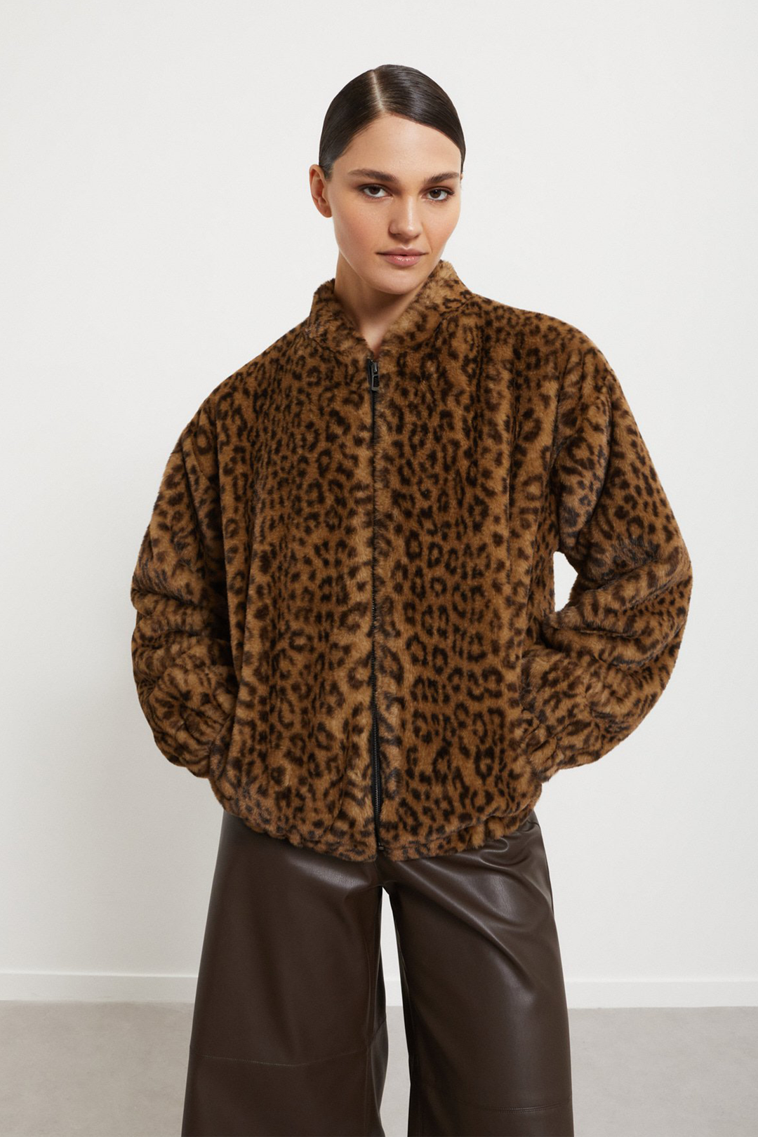 Bomber in Pelliccia Maculato