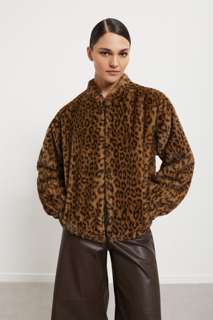 Bomber in Pelliccia Maculato