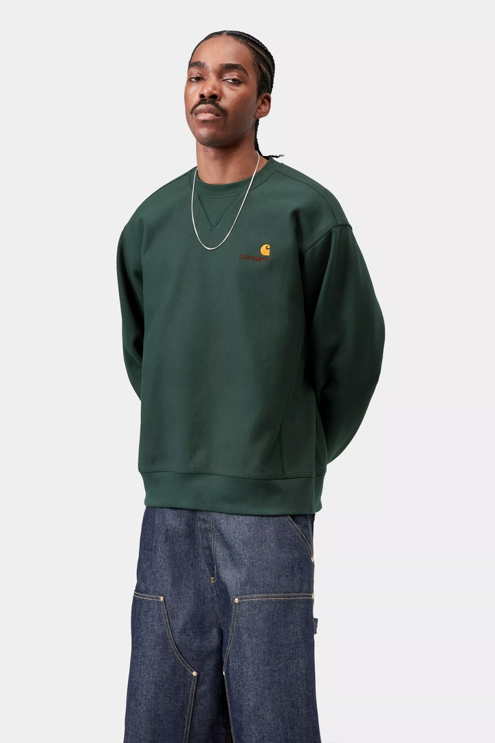 Felpa Girocollo American Script