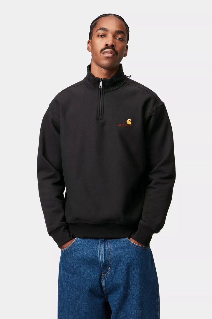 Felpa Half Zip American Script