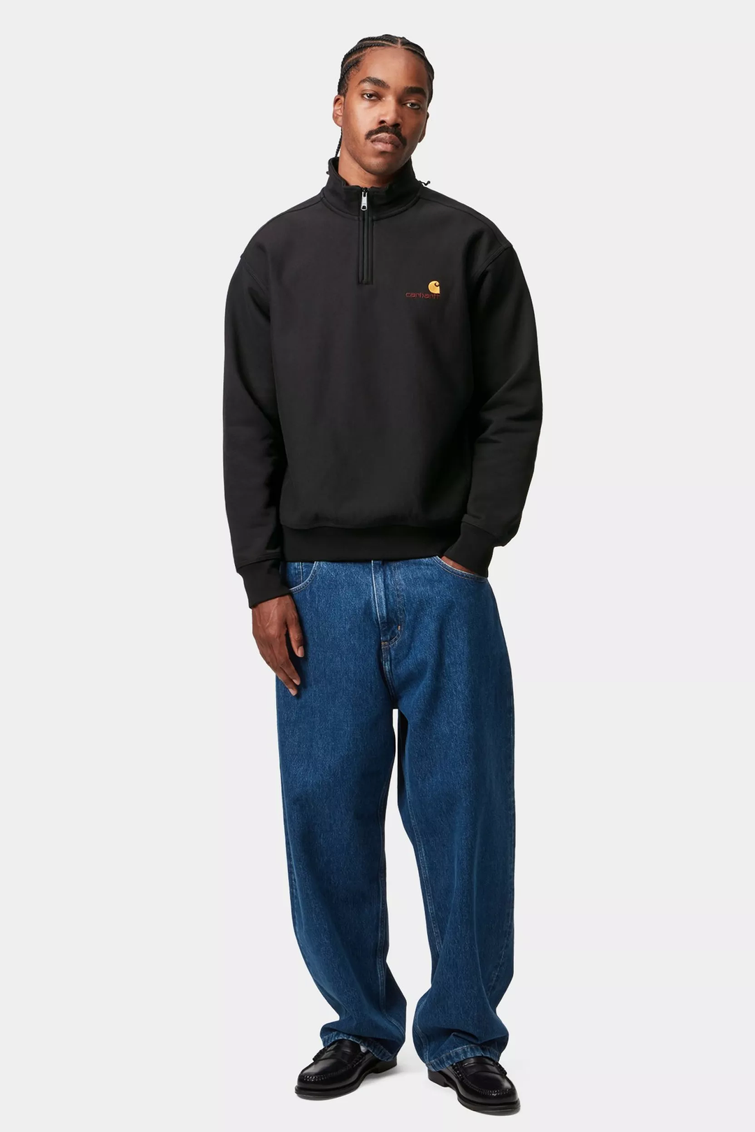 Felpa Half Zip American Script