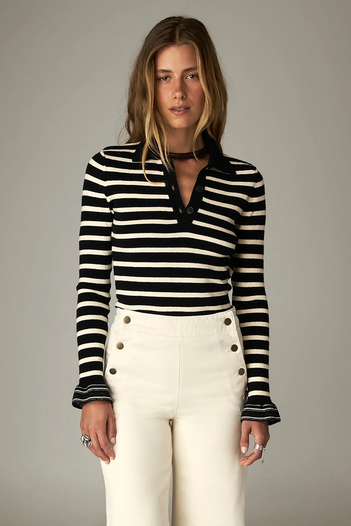 Polo in Maglia a Costine