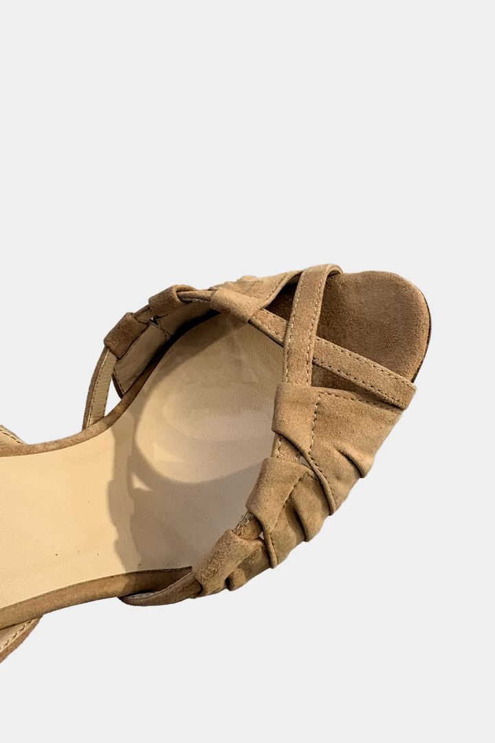 Sandalo con Tacco Plisse