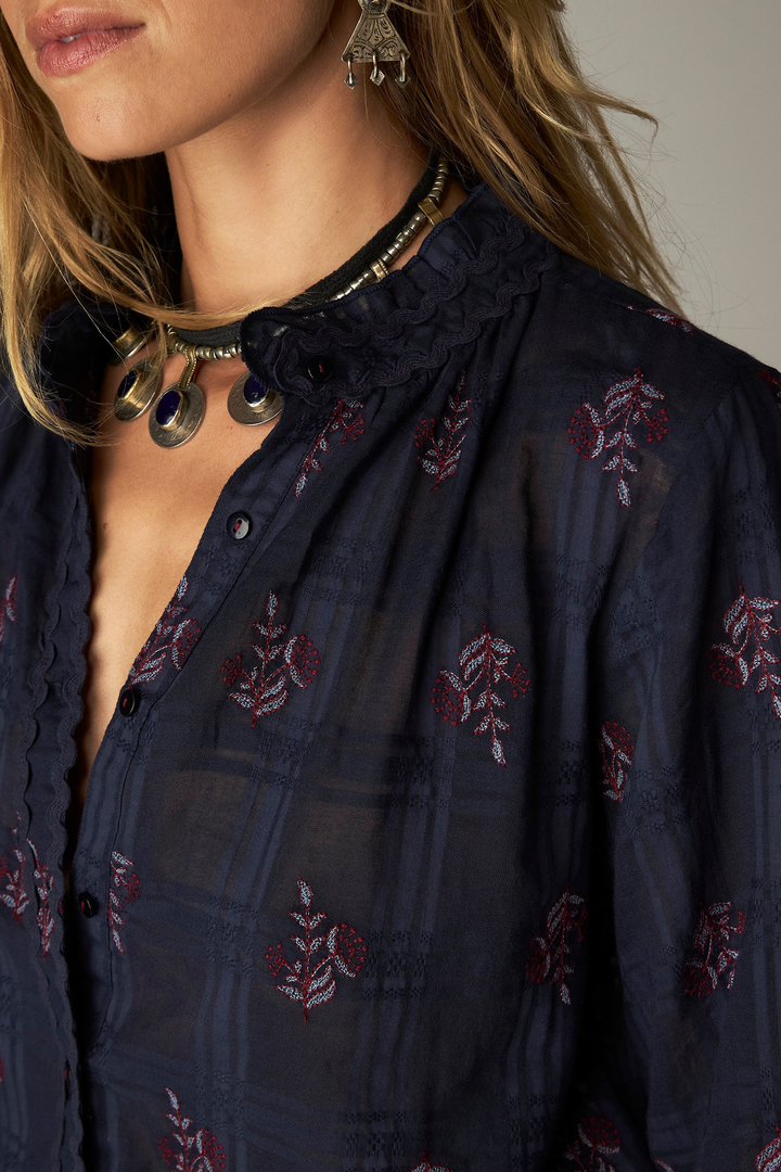 Camicia con Rouches Sabine