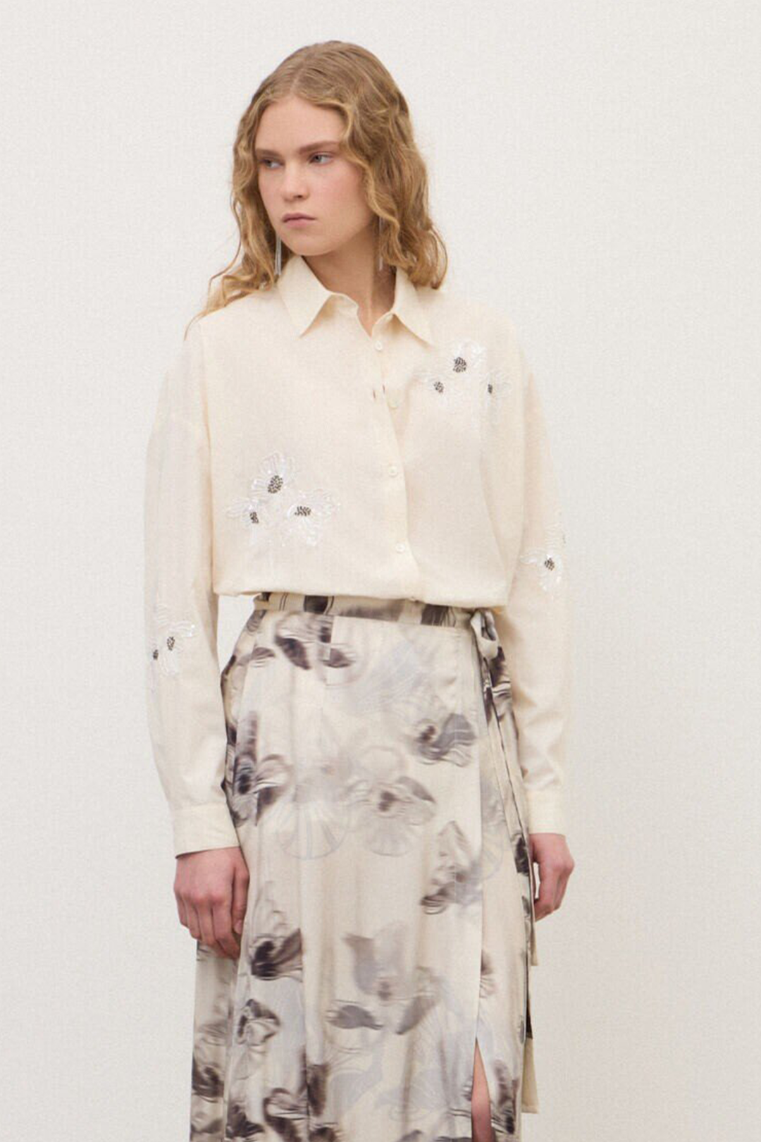 Camicia Over con Paillettes