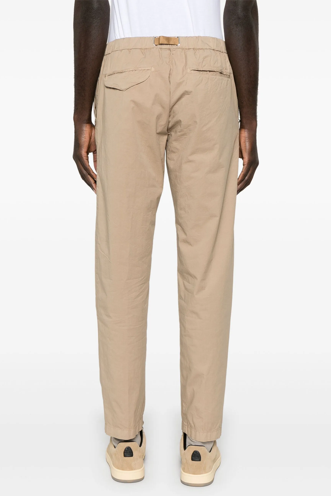 Pantaloni con Laccio in Popeline