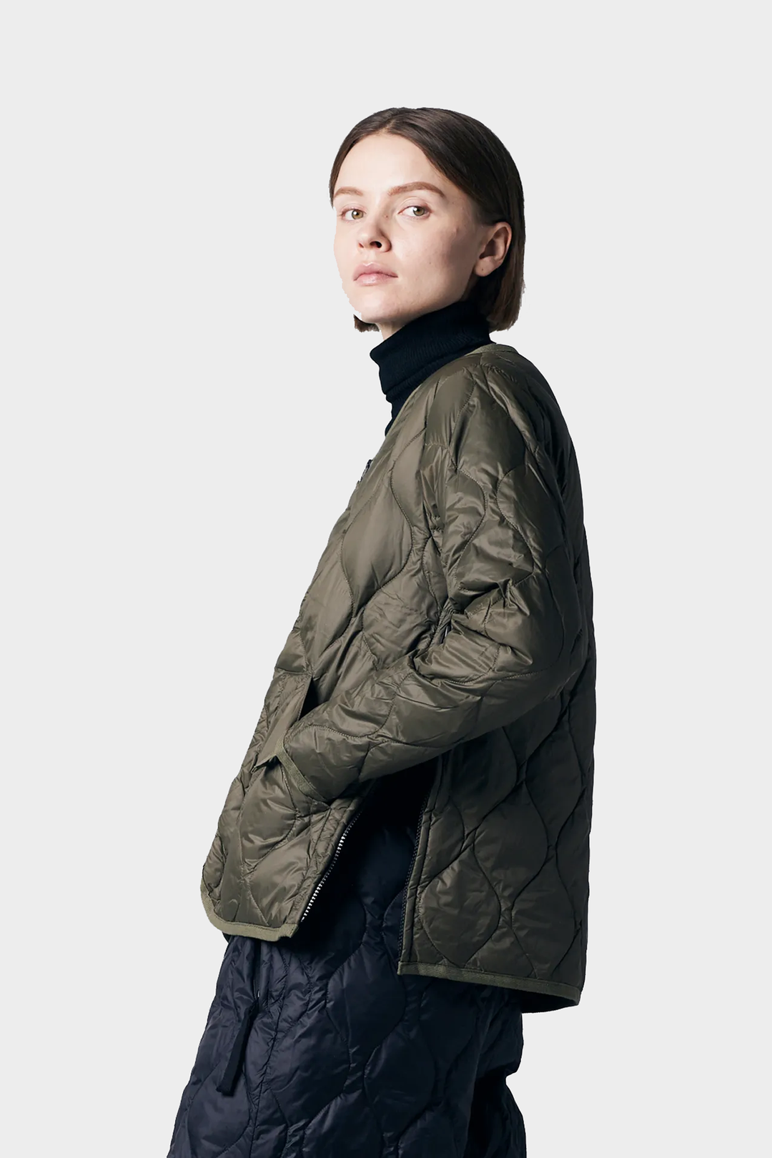 Giubbotto Trapuntato V-Neck Zip Down Jkt